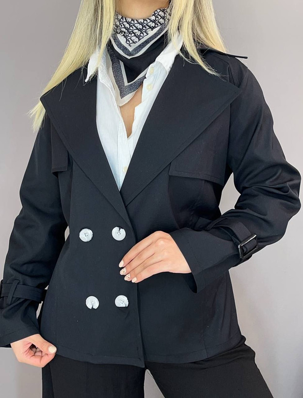 بارونی کتان درجه یک یقه انگلیسی ترنج