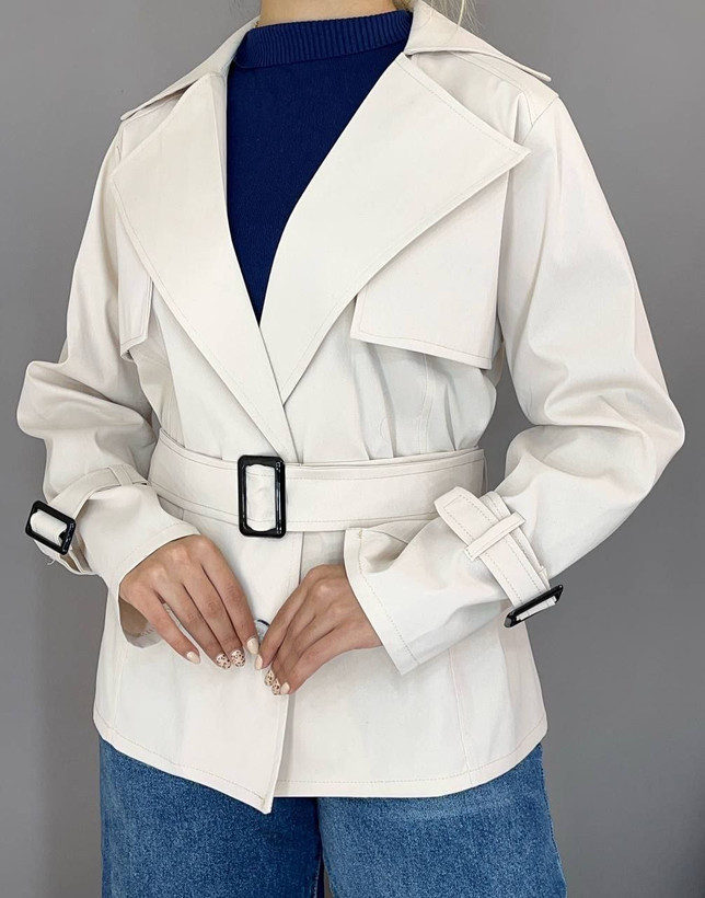 بارونی کتان درجه یک یقه انگلیسی ترنج