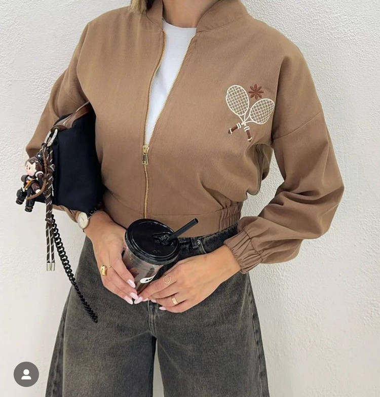 بامبر جکت کتان مدل تنیسی نیرا