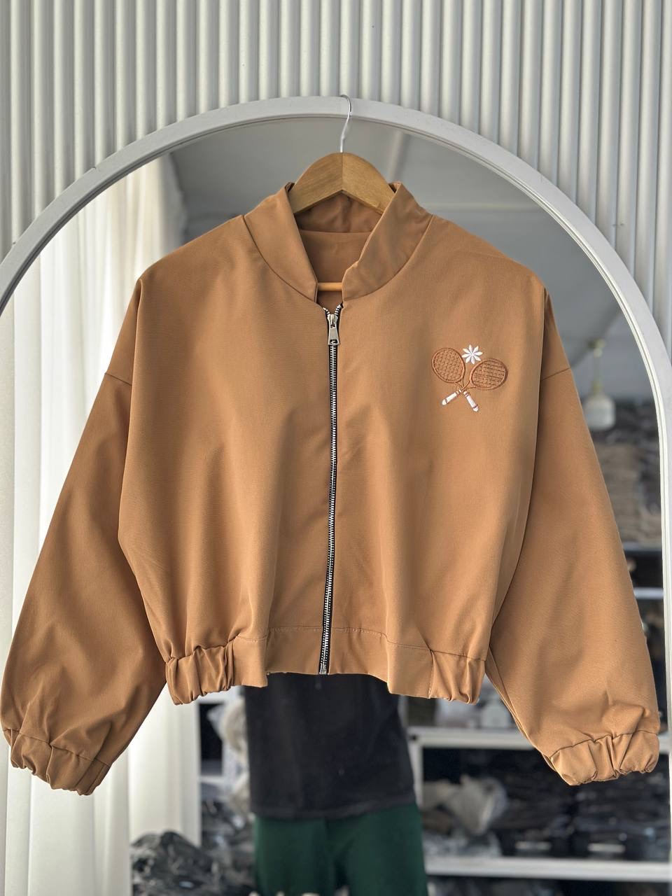 بامبر جکت کتان مدل تنیسی نیرا