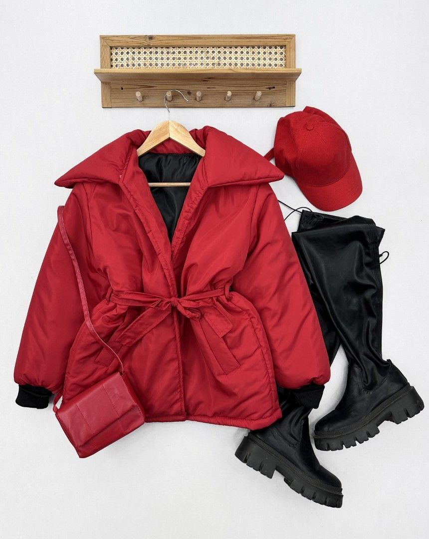 کاپشن آستردار عروسکی یقه پهن