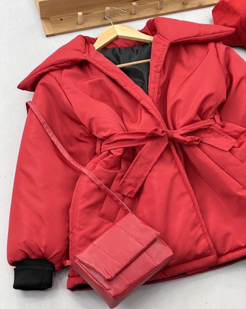 کاپشن آستردار عروسکی یقه پهن