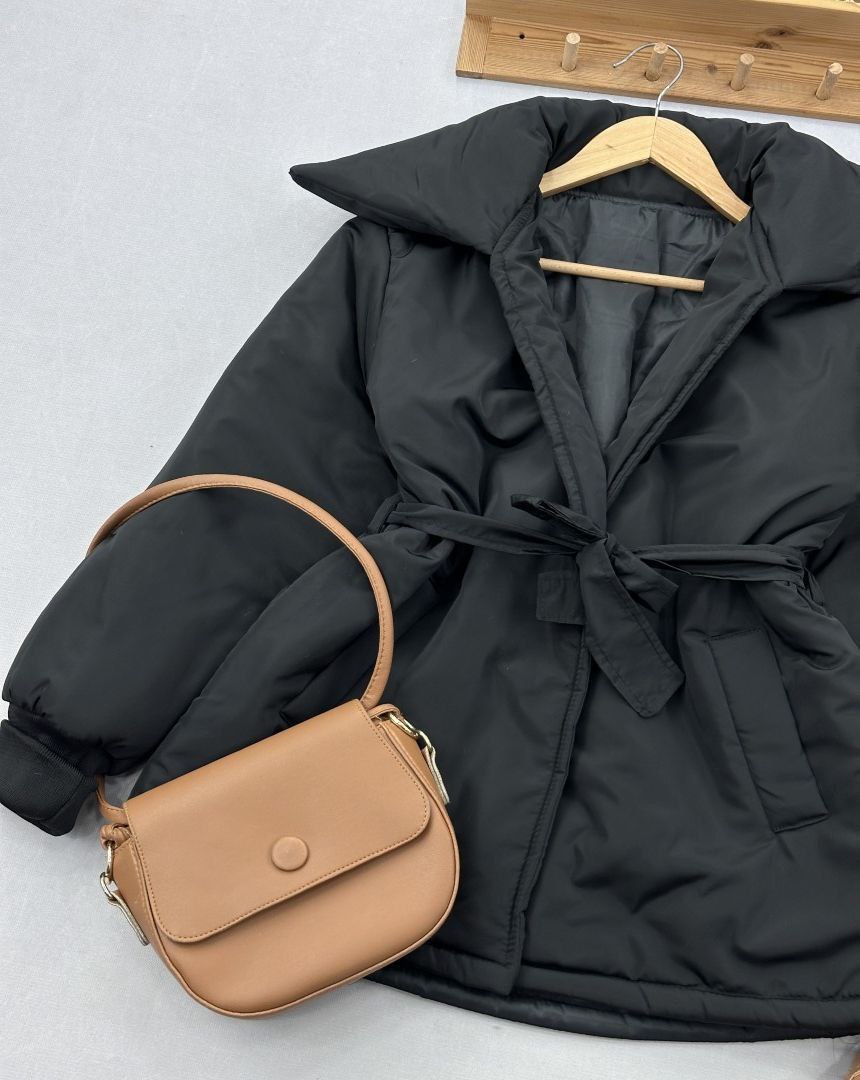 کاپشن آستردار عروسکی یقه پهن