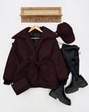 کاپشن آستردار عروسکی یقه پهن