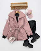 کاپشن آستردار عروسکی یقه پهن