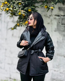 کاپشن چرم پارچه مموری دلبر