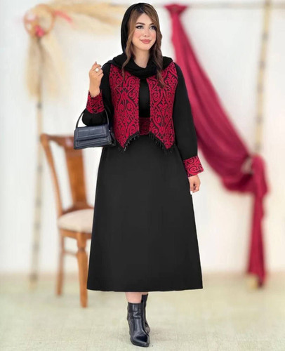 ست یلدایی سارافون و جلیقه گلبهار