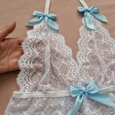 لباس خواب ۳ تکه عروسکی پاپیونی