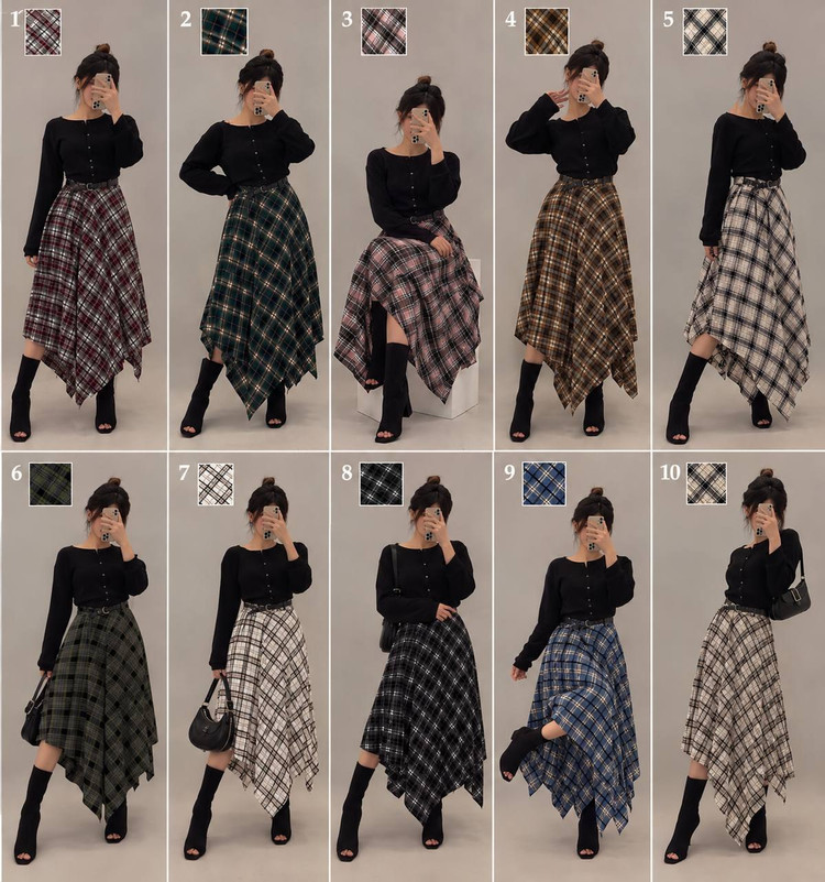 دامن پاییزی مدل کانتری مستقیم از تولیدی دارای شرایط اقساطی